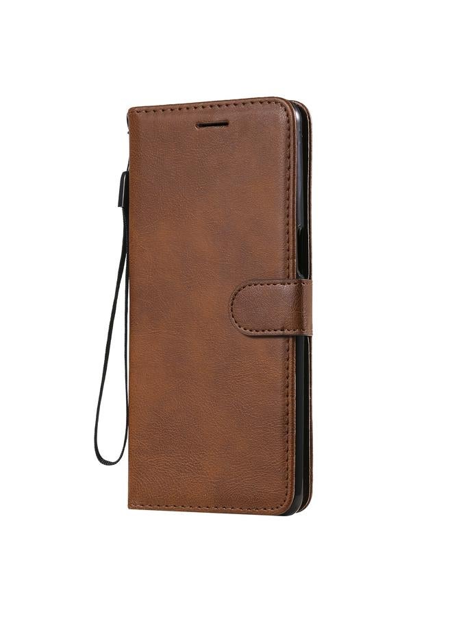 اس-توب جراب لهاتف LG Stylo 7 5G / 4G، جراب جلدي واقي قابل للطي أفقيًا بلون سادة مع حامل وفتحات للبطاقات ومحفظة وإطار صورة وحبل - Image 2