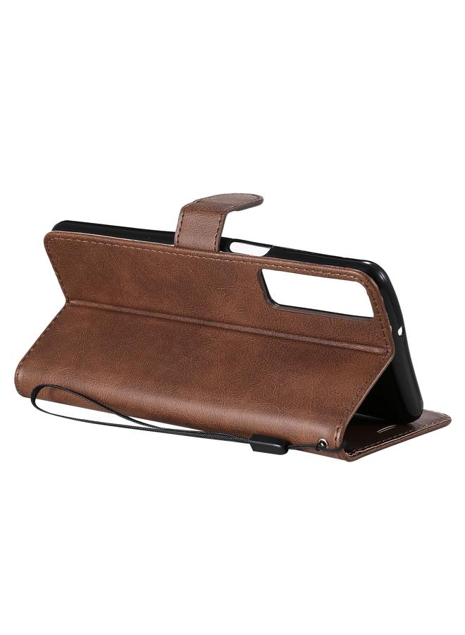 اس-توب جراب لهاتف LG Stylo 7 5G / 4G، جراب جلدي واقي قابل للطي أفقيًا بلون سادة مع حامل وفتحات للبطاقات ومحفظة وإطار صورة وحبل - Image 5