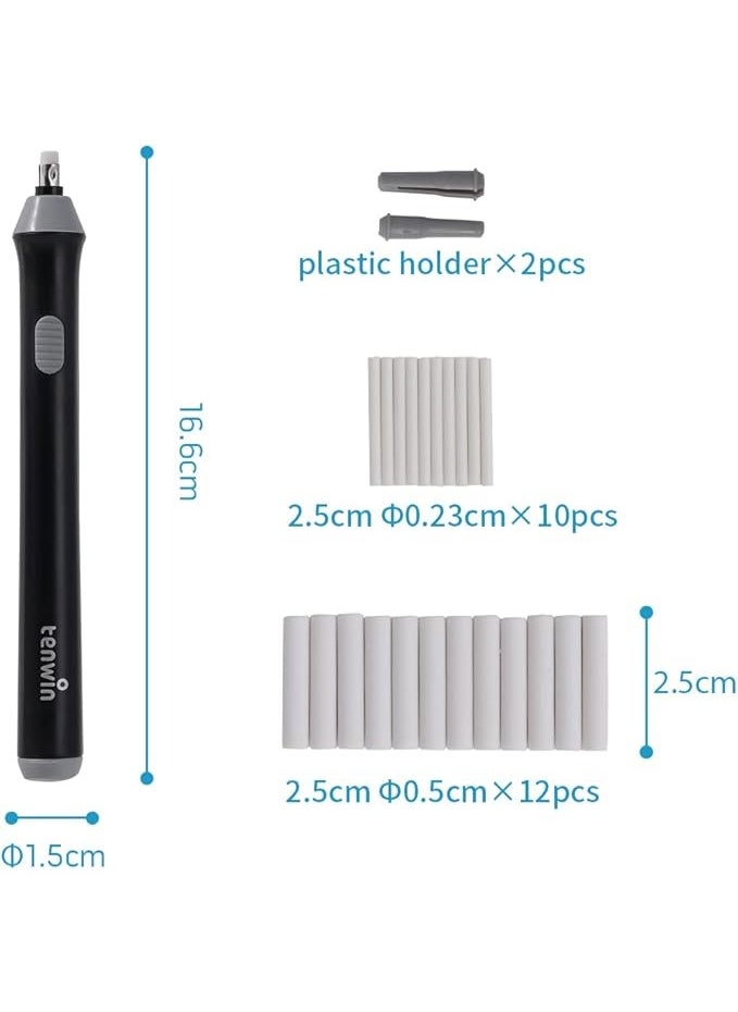 Generic - Tihoo Electric Eraser, Battery Operated Eraser Kit with 22pcs Additional Replaceable Rubbers for Artists, Automatic Portable Pencil Eraser for Sketching Pencils/Drafting/Drawing/Graphite Pencils - Image 1