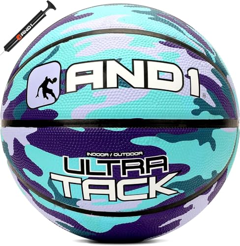 AND1 Ultra Grip Basketball: Official Regulation Size 7 (29.5 inches) Rubber - Deep Channel Construction Streetball, Made for Indoor Outdoor Basketball Games - Image 1