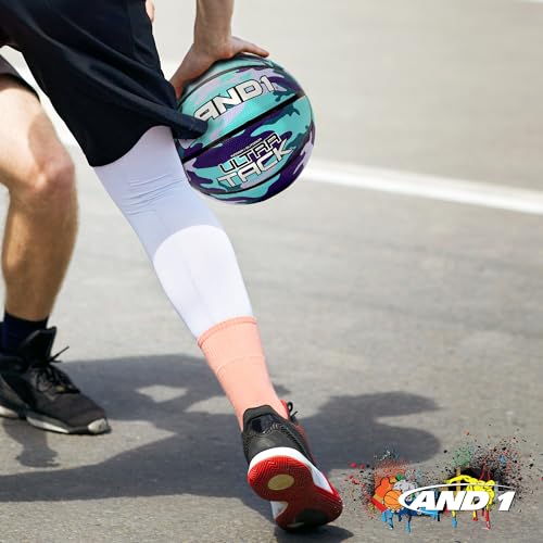 AND1 Ultra Grip Basketball: Official Regulation Size 7 (29.5 inches) Rubber - Deep Channel Construction Streetball, Made for Indoor Outdoor Basketball Games - Image 4