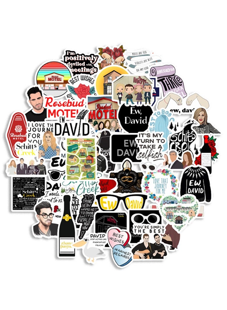 Nariele 45 ملصقات كرتونية بتصميم موضوع درامي أمريكي لمكتب العمل