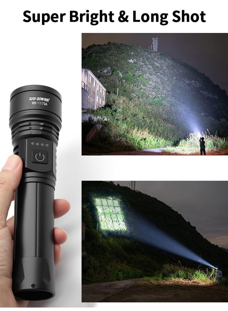 Variable Zoom LED Flashlight Rechargeable Waterproof Outdoor Camping Light for Cave Exploration Night Fishing Car Maintenance Flashlight - Image 3