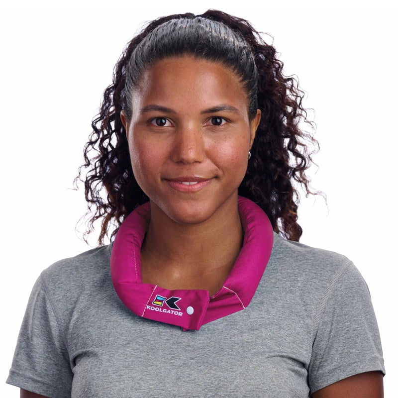 KOOLGATOR Evaporative Cooling Neck Wrap Reusable Neck Cooler with Long Lasting Relief During Hot Weather Activities Sports Outdoor Work Deep Pink 1 Pack