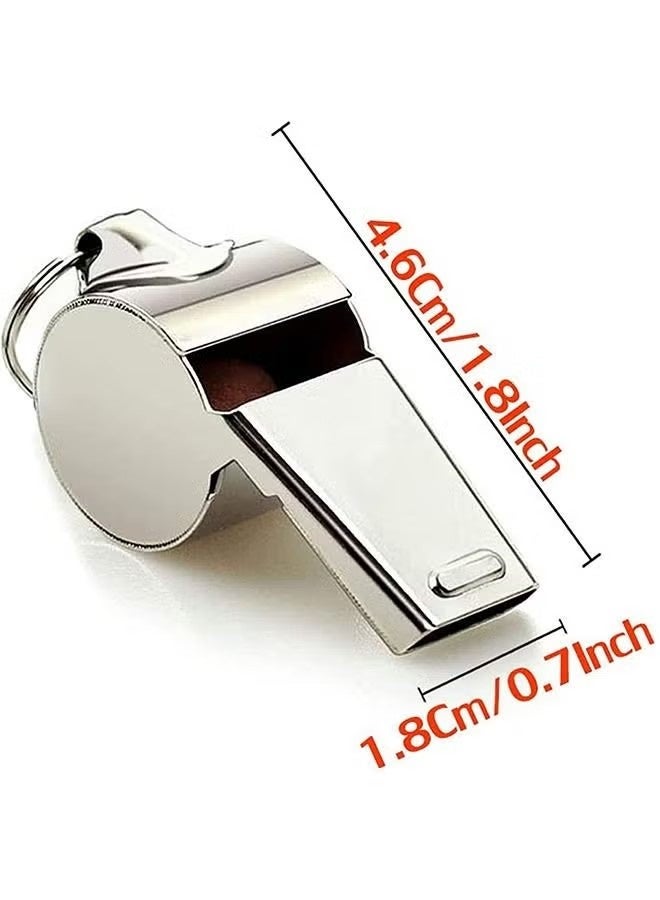 3 whistles, stainless steel sports whistle with lanyard - Image 3