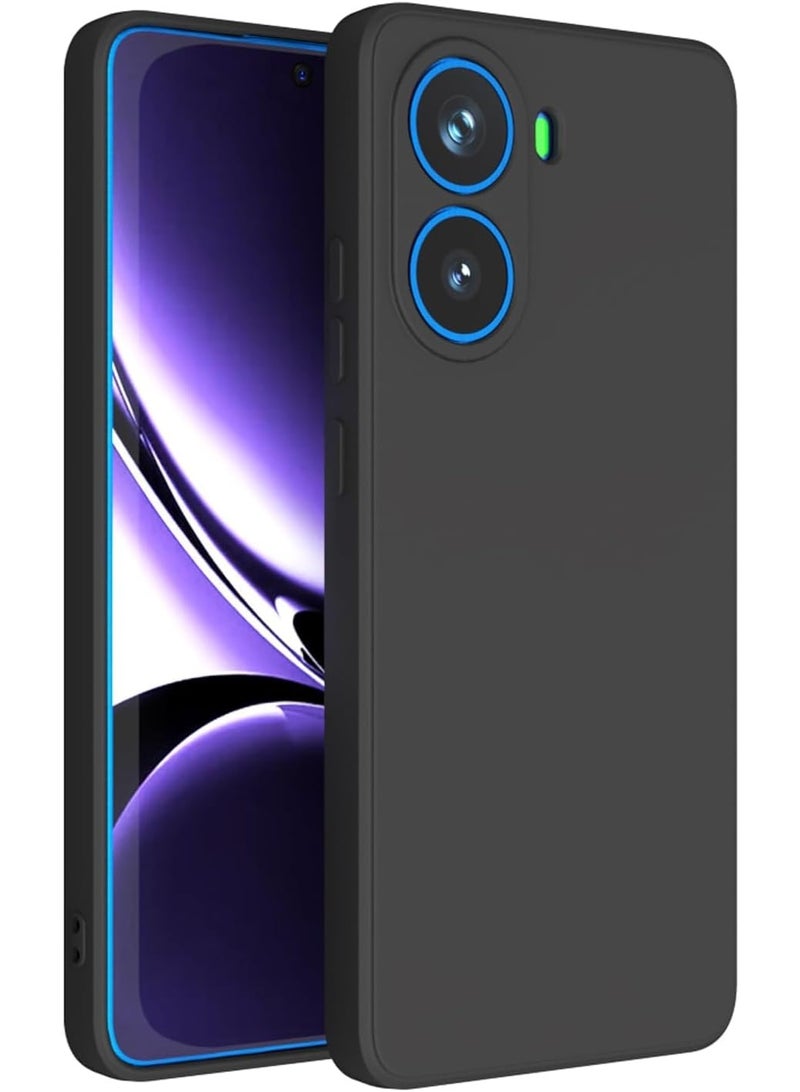Muzz Xiaomi Poco X7 Pro Case Silicone Soft Gel Bumper Rubber Cover Slim Lightweight Microfiber Lining Rugged Anti-Scratch Non-Slip Shockproof Cases for Poco X7 Pro 5G Black - Image 1