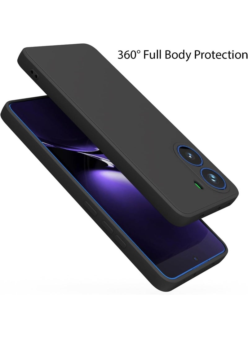 Muzz Xiaomi Poco X7 Pro Case Silicone Soft Gel Bumper Rubber Cover Slim Lightweight Microfiber Lining Rugged Anti-Scratch Non-Slip Shockproof Cases for Poco X7 Pro 5G Black - Image 3