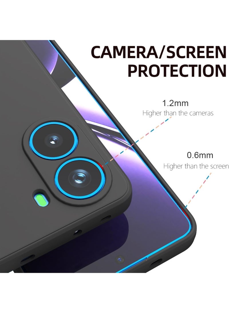 Muzz Xiaomi Poco X7 Pro Case Silicone Soft Gel Bumper Rubber Cover Slim Lightweight Microfiber Lining Rugged Anti-Scratch Non-Slip Shockproof Cases for Poco X7 Pro 5G Black - Image 2