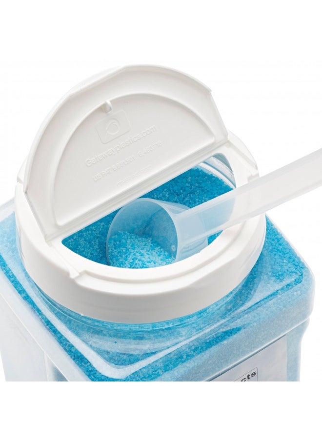 null - The Candery Cotton Candy Floss Sugar (2-Pack) Includes 100 Premium Cones | Raspberry Blue And Strawberry | Plastic, Reusable Jars | Easy Pour Spout Or Scoop | Includes Scooper | 3 Lbs Jars - Image 1