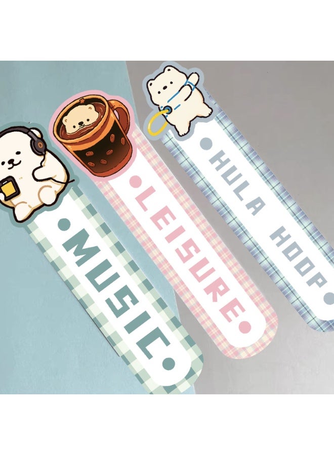 30 ورقة من علامات مرجعية ورقية لحيوانات كرتونية - Image 3