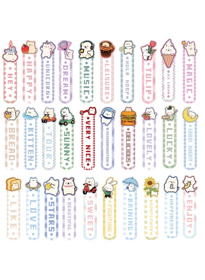 30 ورقة من علامات مرجعية ورقية لحيوانات كرتونية - Image 1