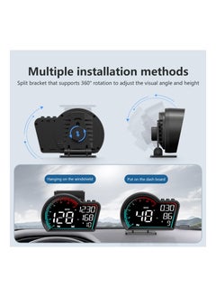 SYOSI HUD Digital Speedometer for Car Universal Heads Up Display Oversize Screen Large LCD MPH Speed Fatigued Diving Alert Over Alarm Compass All Vehicle  - Image 5