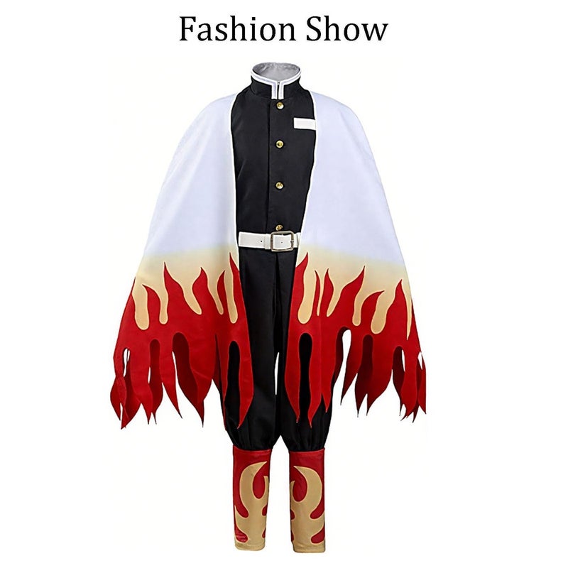Anime Cosplay set, Adult Costume, Uniform, Kimono, Halloween Costume set (red, 2XL) - Image 3