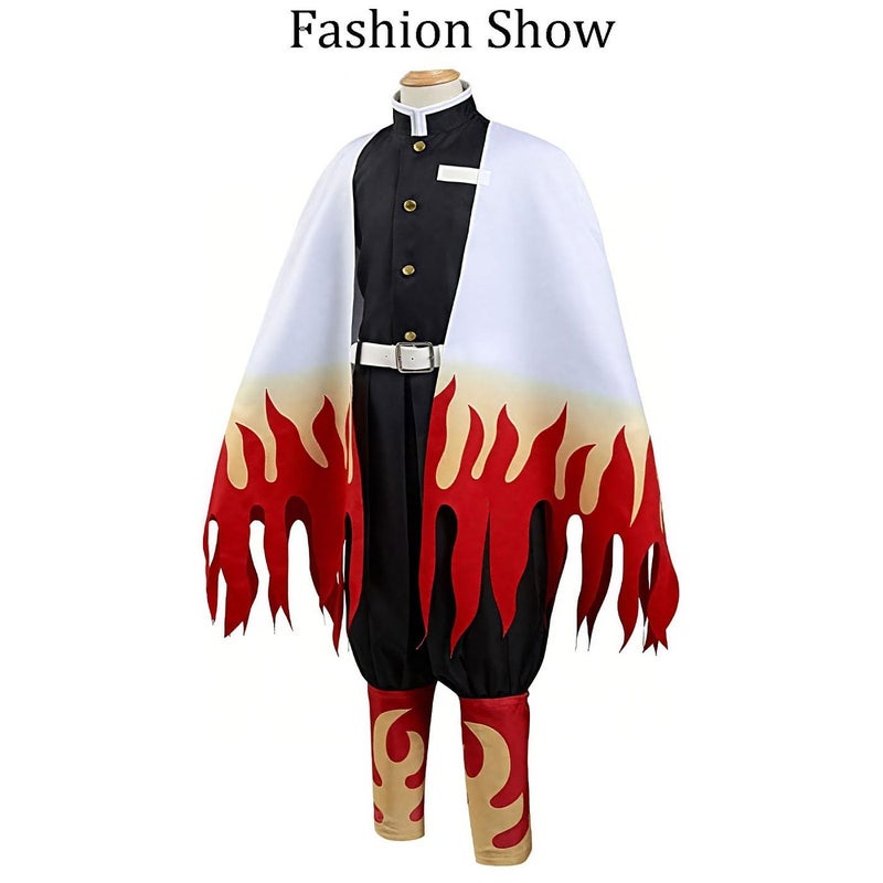 Anime Cosplay set, Adult Costume, Uniform, Kimono, Halloween Costume set (red, 2XL) - Image 2