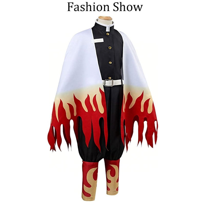 Anime Cosplay set, Adult Costume, Uniform, Kimono, Halloween Costume set (red, 2XL) - Image 4