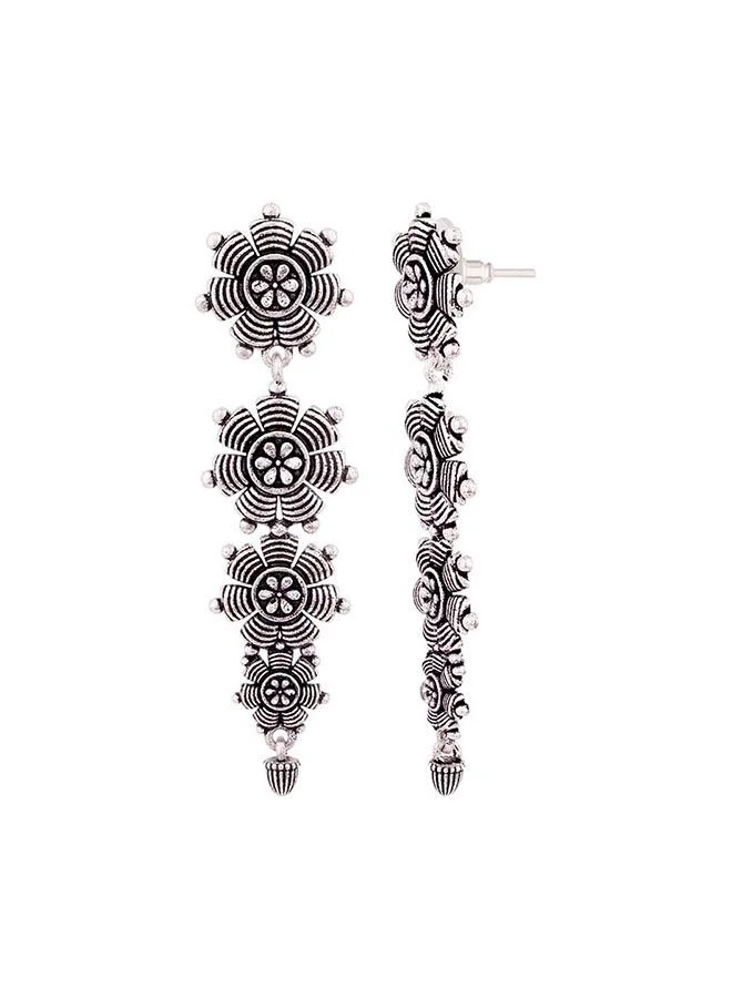 فويلا Nayantara Tribal Layered Drop Earrings