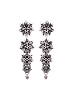VOYLLA Nayantara Tribal Layered Drop Earrings  - Image 2
