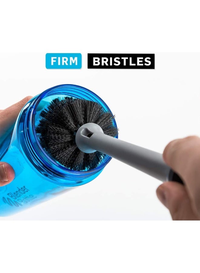 BlenderBottle Blender Bottle 2-in-1 Shaker and Straw Cleaning Brush, 1 Pack, Gray - Image 2