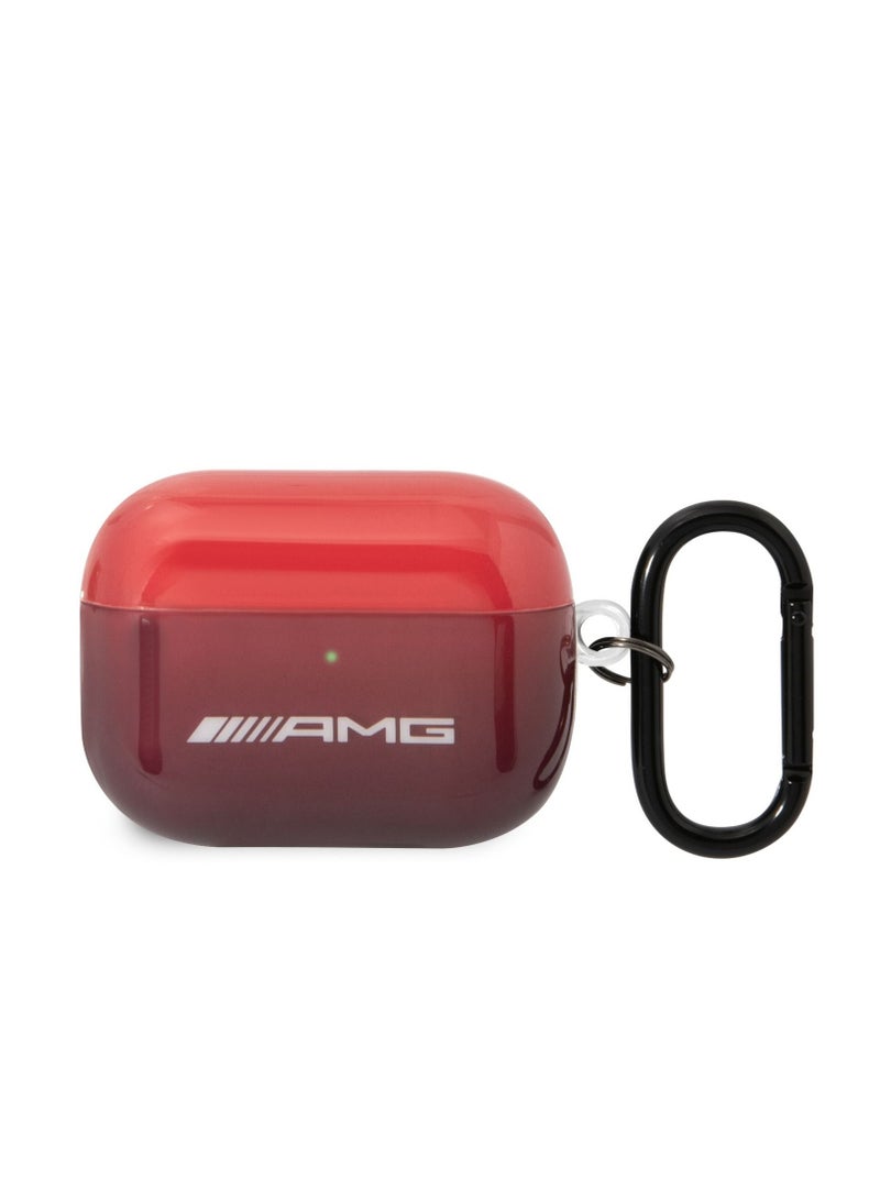 AMG Airpods Pro Transparent Case, Protection Against Damage & Scratch, Accurate Cutouts, Easy Hook - Red - Image 1