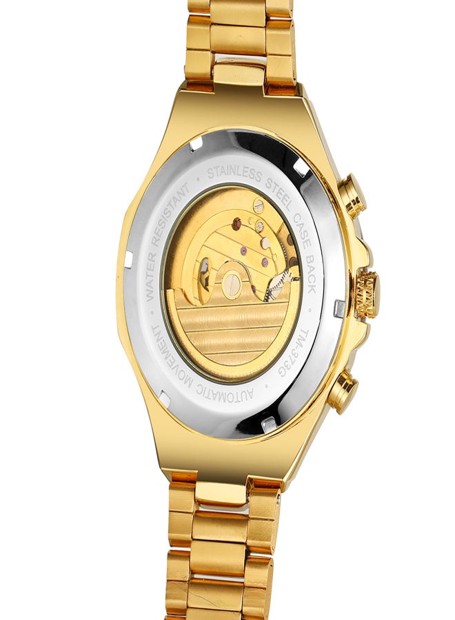 فورسينينج ساعة يد رجالية أوتوماتيكية ميكانيكية بشاشة مضيئة، مناسبة للعمل والمناسبات الرسمية. - Image 2