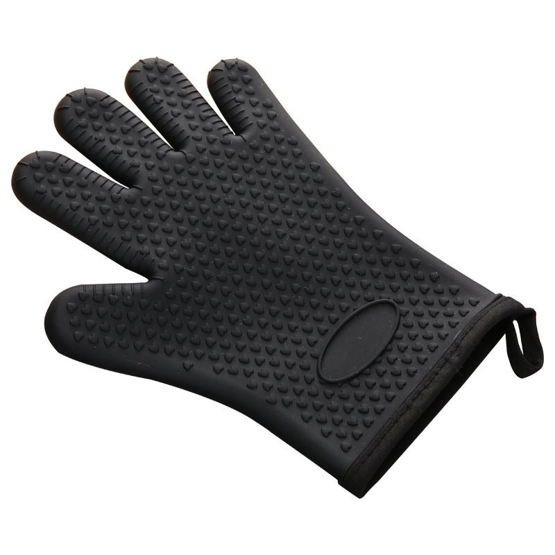 Thickened Cotton Microwave Baking Gloves Chinese red - Image 3