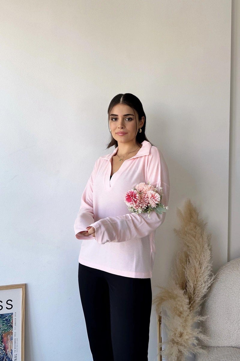 Weshaya Blouse Women Powder Pink - Image 4