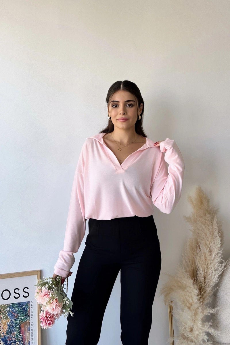 Weshaya Blouse Women Powder Pink - Image 3