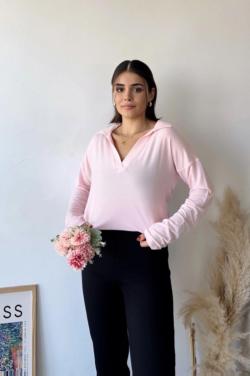 Weshaya Blouse Women Powder Pink - Image 2