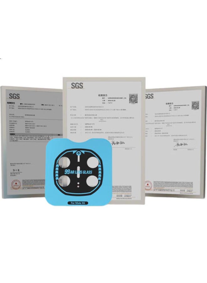 Blueo Lens Film For Huawei Mate X6, Mate X6 Rear Camera Protective Film 99 Double Increase Transmittance High Definition Wear-Resistant Anti-Scratch Silk Screen Black - Image 2