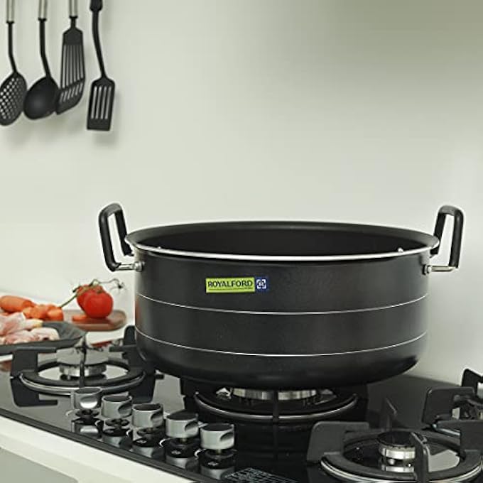 RF 41Cm Non Stick Casserole With Lid Aluminium Black - Image 4