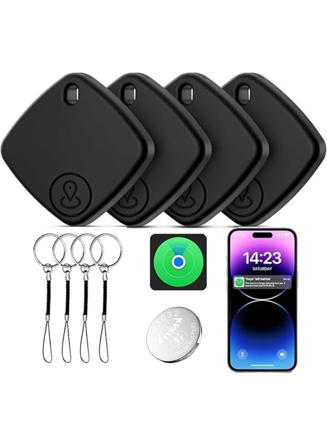 مجموعة من 4 علامات تتبع، علامة ذكية لتتبع الأمتعة تعمل مع تطبيق "Find My" من Apple (لنظام iOS فقط)، علامات تتبع مقاومة للماء لتحديد موقع المفاتيح والأمتعة وحقائب الظهر والمحافظ... - Image 1