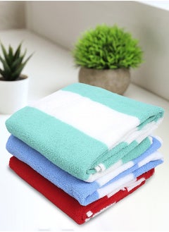 Status Contract Bath Towels |Coral Fleece Quick Dry Towel |Luxury Bath Towels with Hook Hair Towel for Men & Women |(Assorted) (Set of 3), 350 TC, 60 X 120 Cm  - Image 1