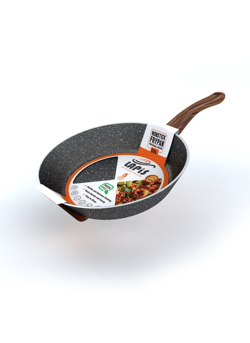 Lapis LAPIS Granite Frying Pan Size 24 cm Black  - Image 1