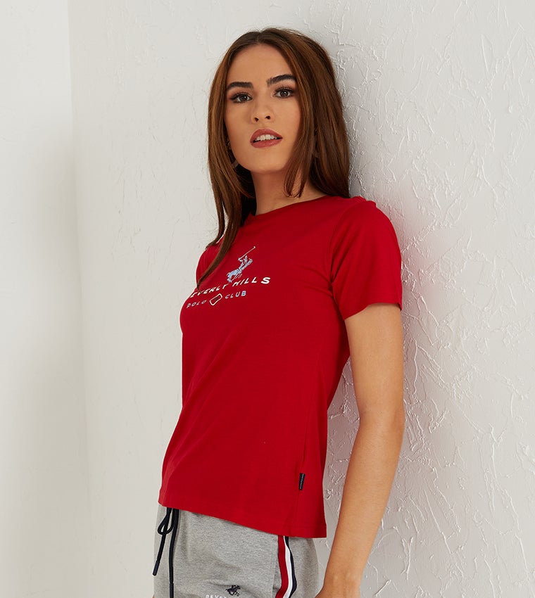 BEVERLY HILLS POLO CLUB Crew Neck short Sleeved T-Shirt