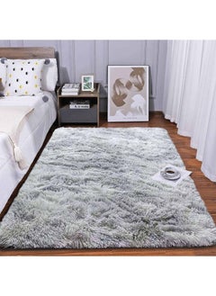 KYD Soft Rugs Fluffy Carpets Tie-Dye Rugs for Living Room Bedroom Nursery Home Decor Non-Slip Machine Washable Carpet Home Decorative Carpet 100x160 cm Grey  - Image 2