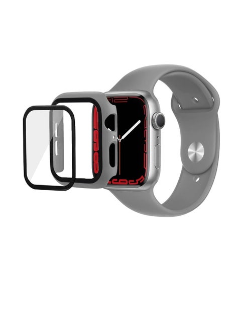 Strap Compatible with Apple Watch Ultra 49mm,Soft Silicone Sport Breathable Wristband Replacement Strap Men Women Strap With Protective Cover Screen Shockproof