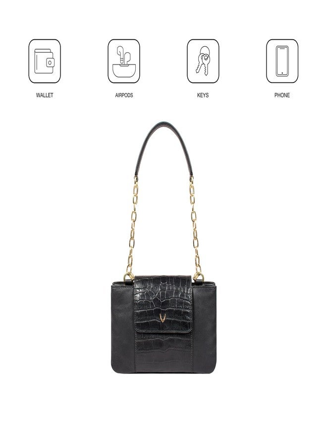 Hidesign Women Shoulder Bag (Black) - Image 5
