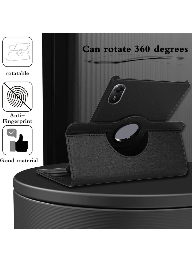 Protective case made of synthetic leather for Redmi Pad 2, multi-angle and rotatable 360 degrees, compatible with Xiaomi Redmi Pad 2 11-inch tablet 2025, black - Image 2
