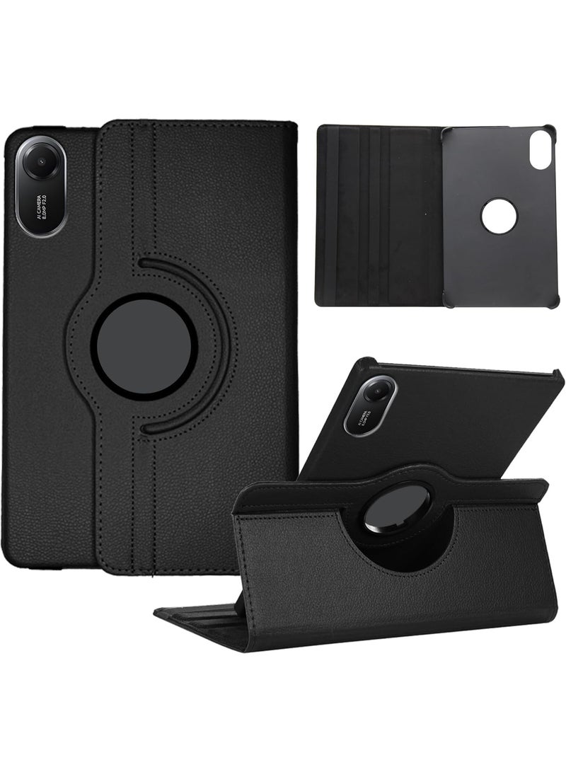 Protective case made of synthetic leather for Redmi Pad 2, multi-angle and rotatable 360 degrees, compatible with Xiaomi Redmi Pad 2 11-inch tablet 2025, black - Image 1