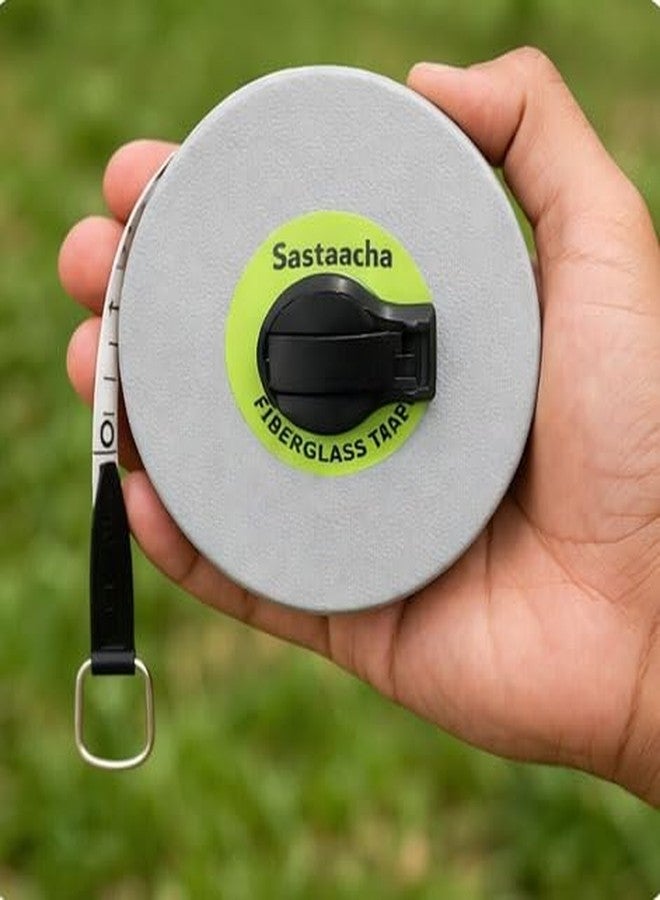 Sastaacha 30 Meter Fiberglass Measuring Tape for Outdoor Measurement, Survey & Construction Work | Strong & Durable With 3Mtre Auto Lock (Grey) - Image 3