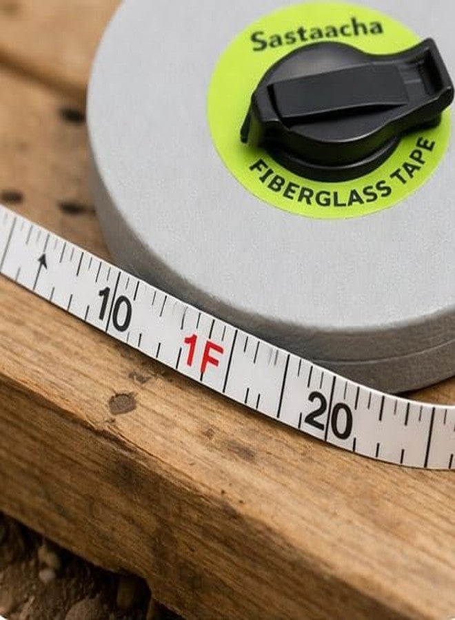 Sastaacha 30 Meter Fiberglass Measuring Tape for Outdoor Measurement, Survey & Construction Work | Strong & Durable With 3Mtre Auto Lock (Grey) - Image 4
