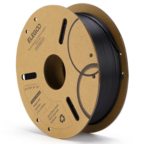 ELEGOO PLA Filament 175mm Black 1KG 3D Printer Filament Dimensional Accuracy 002mm 1kg Cardboard Spool22lbs 3D Printing Filament Fits for Most FDM 3D Printers - Image 1