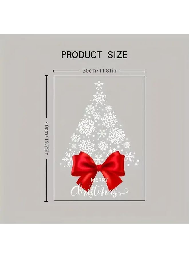 Reusable Static Cling Window Decals Snowflake Design No Residue Glass Stickers Winter Snowman Holiday Decor - Image 1