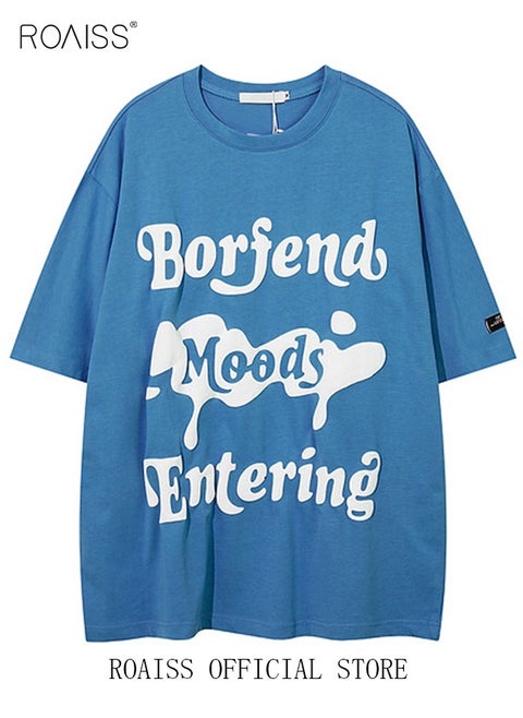 Man's T-shirt Loose Version Pure cotton Causal and Trendy Versatile Pattern Printing Short Sleeves