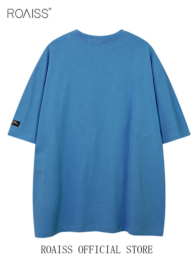 Man's T-shirt Loose Version Pure cotton Causal and Trendy Versatile Pattern Printing Short Sleeves