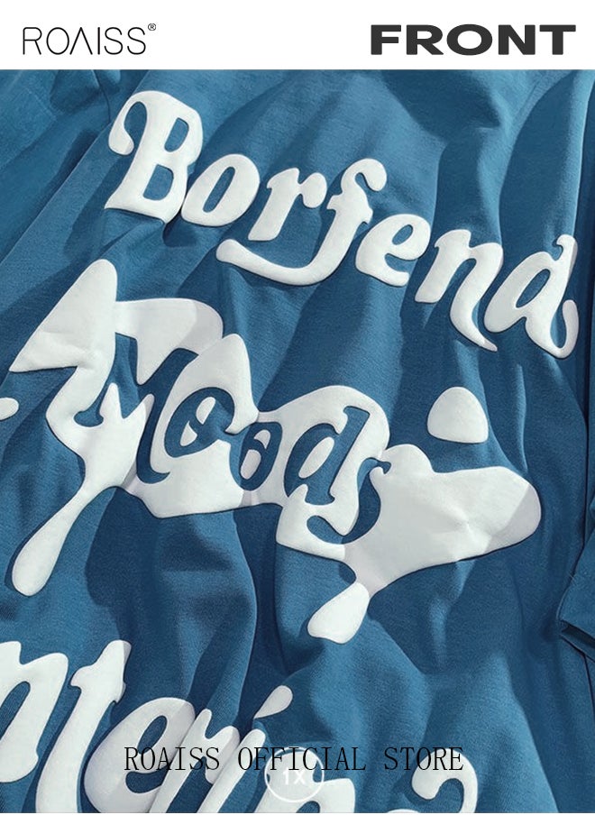 Man's T-shirt Loose Version Pure cotton Causal and Trendy Versatile Pattern Printing Short Sleeves