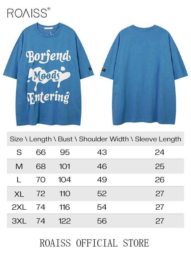 Man's T-shirt Loose Version Pure cotton Causal and Trendy Versatile Pattern Printing Short Sleeves