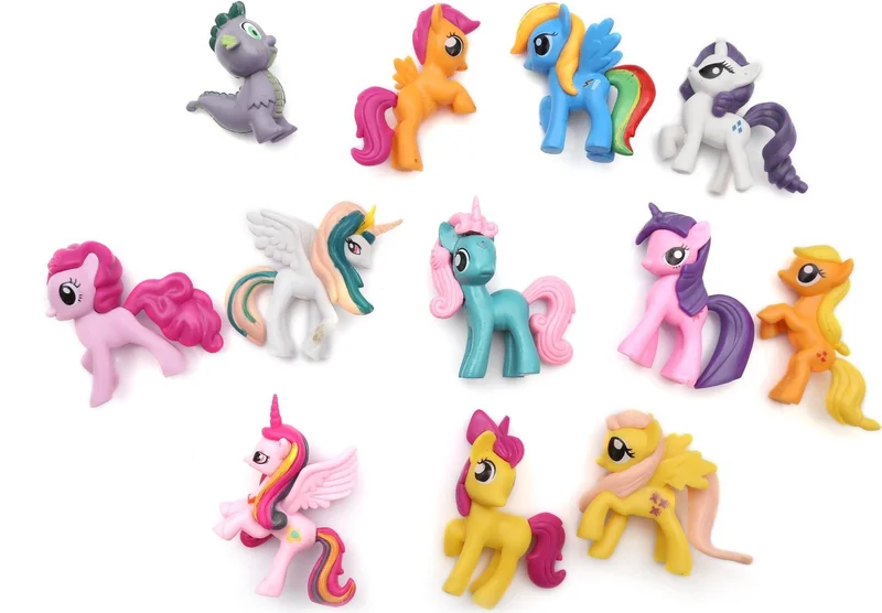 ماشو تريند 12 Piece My Little Pony Figure Set - My Beloved Horses Set - Colorful Horses - Equestria Girl