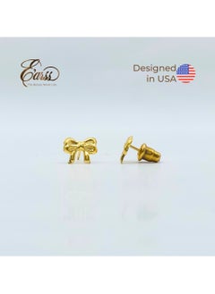 Bow Gold Earring | Stainless Steel | 18K Gold Plated - pzsku/Z4D9F04AE9D5AE736CE77Z/45/_/1738142734/32379a06-a8bf-4251-a034-6bf0aafc635b