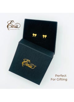 Bow Gold Earring | Stainless Steel | 18K Gold Plated - pzsku/Z4D9F04AE9D5AE736CE77Z/45/_/1738142773/ac4fd5c2-8d6d-4b21-85cc-ebc556675440